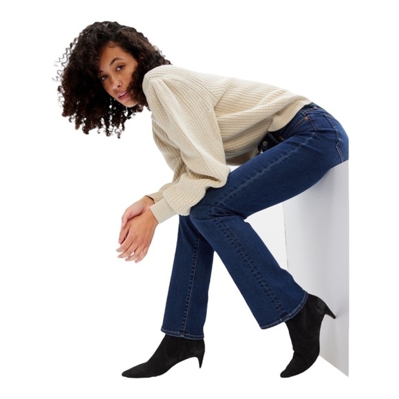 GAP Dark Wash Jeans Mid Rise Perfect Boot Normcore NEW - Picture 5 of 11